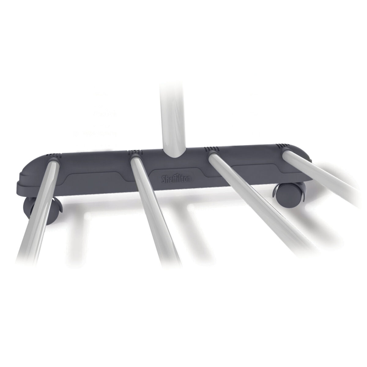 Вешалка для плечиков СН-4345, 1660х860х440 мм, передвижная, пластик/металл, серая/хром — изображение 3