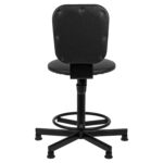 Стул кресло кассира, ресепшен РС37, на винте, без подлокотников, кожзам, черное — изображение 6