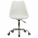 Кресло стул BRABIX "Eames MG-310 CH", хром, пластик белый, экокожа белая, 532923 — изображение 2