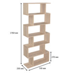 Стеллаж BRABIX "Scandi SH-008", 730х250х1760 мм, 6 секций, ЛДСП, дуб сонома, 641898, ЦБ013658-2 — изображение 13