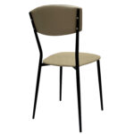 Стул для столовых, кафе, дома РС23, черный каркас, экокожа серо-бежевая — изображение 5