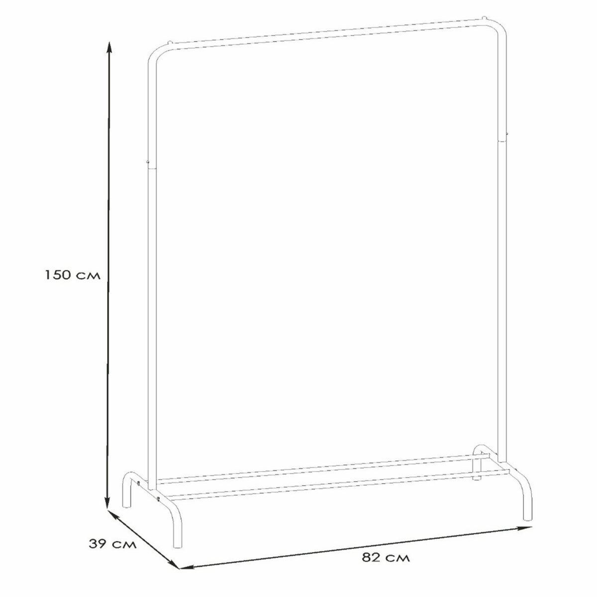 Вешалка для плечиков "Радуга-1", 1500х820х390 мм, металл, белая, ВНП 298 Б — изображение 2