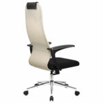 Кресло офисное BRABIX PREMIUM "Ultimate EX-801" хром, плотная двойная сетка Х2, черное/бежевое, 532919 — изображение 6