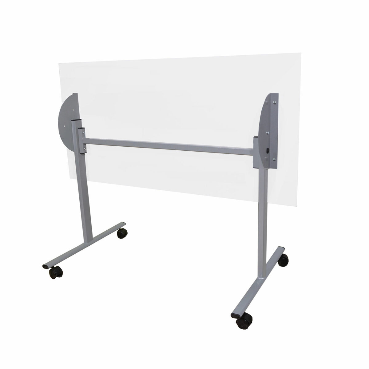 Стол складной "Эверест", 1200х600х760 мм, серый каркас, ЛДСП белая — изображение 2
