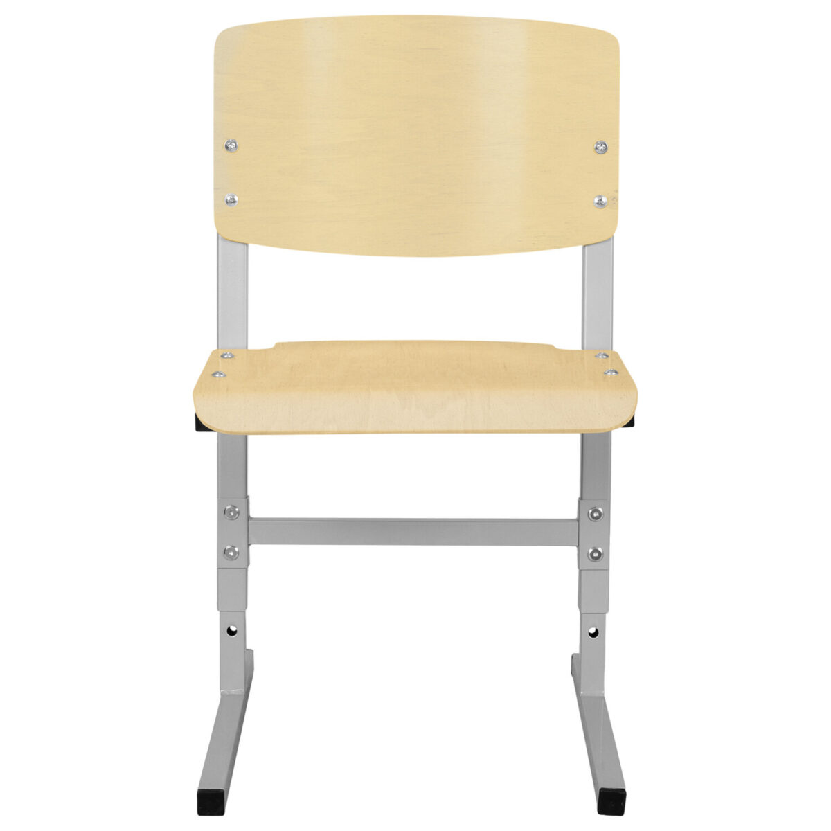 Стул ученический регулируемый СУТ.05, 400х375х580-660 мм, рост 2-4, серый каркас, фанера лак — изображение 2