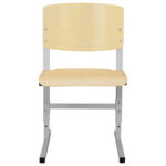 Стул ученический регулируемый СУТ.05, 400х375х580-660 мм, рост 2-4, серый каркас, фанера лак — изображение 2