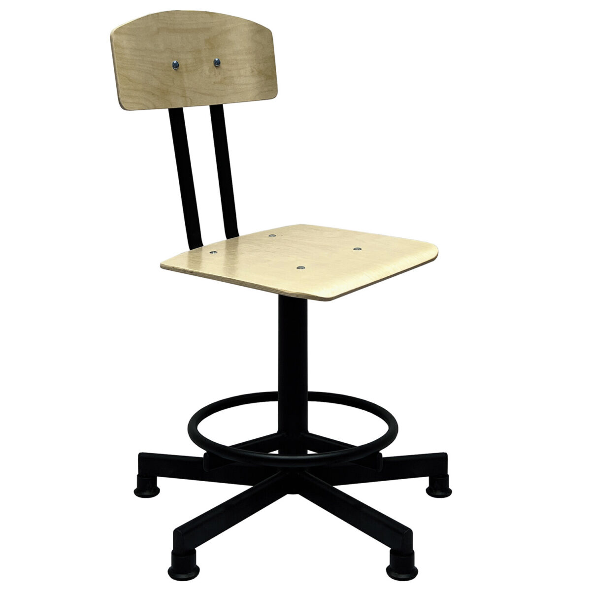 Стул кресло кассира, швеи, ресепшен РС37/РС67ЛФ, на винте, без подлокотников, фанера — изображение 1