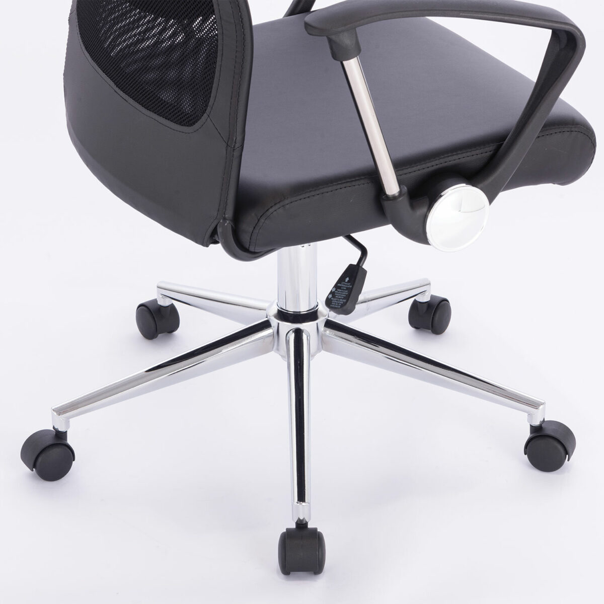 Кресло офисное BRABIX "Flight R EX-541", хром, экокожа, сетка, черное, 532516 — изображение 9