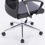 Кресло офисное BRABIX "Flight R EX-541", хром, экокожа, сетка, черное, 532516 — изображение 9