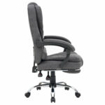 Кресло офисное CROMEX (КРОМЕКС) "Chill MS-005", с функцией вибромассажа, подножка, ткань, серое, 532959 — изображение 3