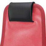 Кресло офисное МЕТТА "SU-B-8" хром, ткань-сетка, сиденье мягкое, красное — изображение 10