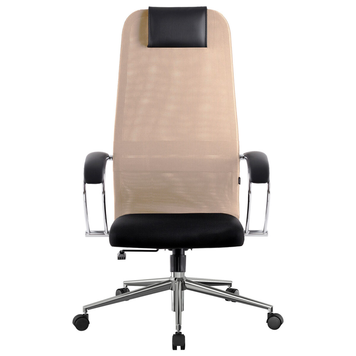 Кресло офисное BRABIX PREMIUM "Ultimate EX-800" хром, плотная двойная сетка Х2, черное/бежевое, 532913 — изображение 6