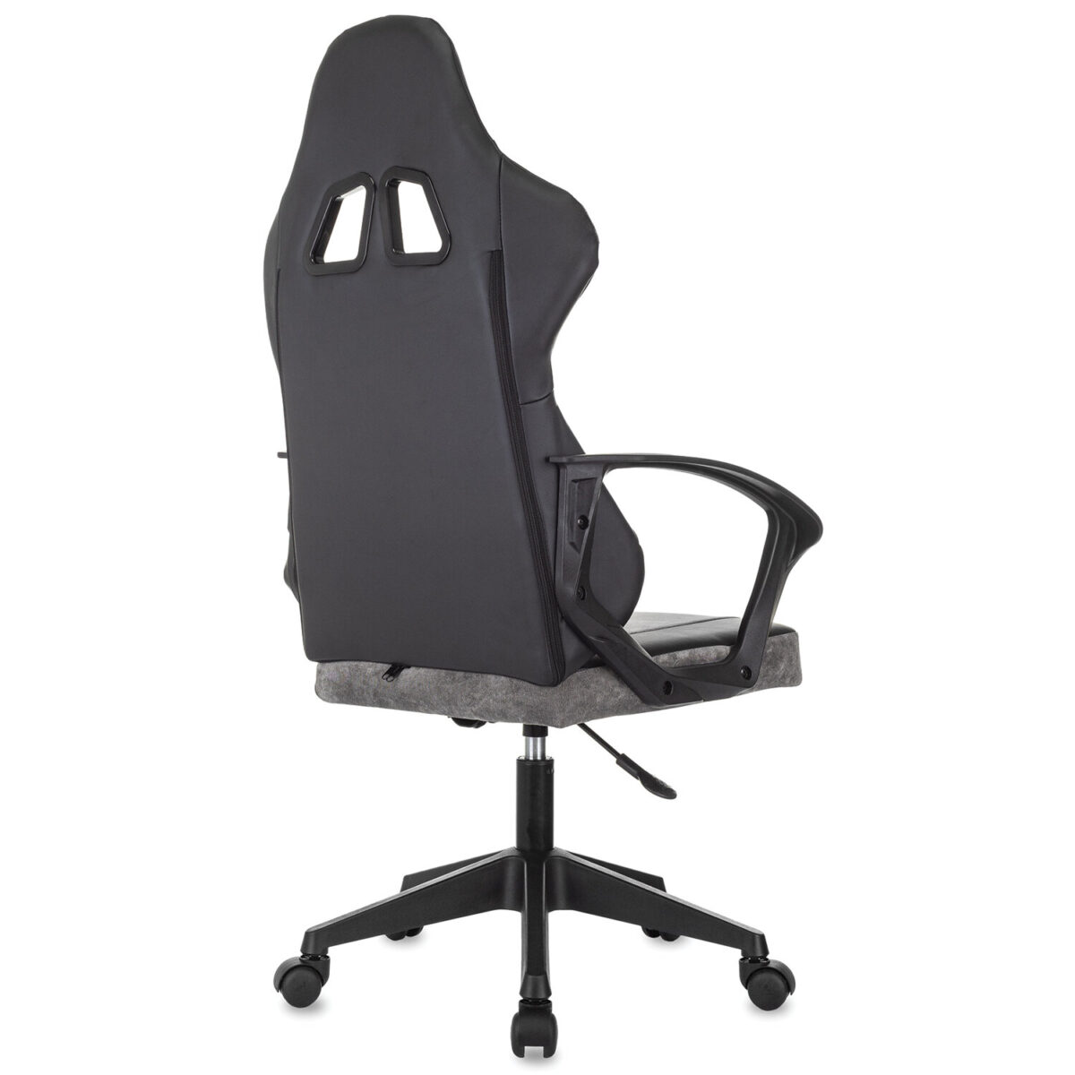 Кресло компьютерное BRABIX "Forcer GM-127", 2 подушки, экокожа/велюр, черное/серое, 533216 — изображение 5