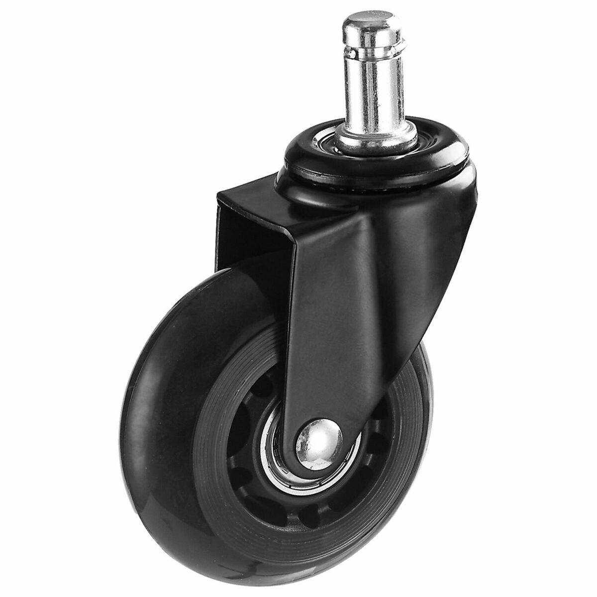 Колеса (ролики) BRABIX для кресла мягкие, резиновые, d 64 мм, КОМПЛЕКТ 5 шт., шток d 11 мм, в коробе, 533087 — изображение 3