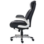 Кресло HAWASAN (ХАВАСАН) "Target EX-567", откидные подлокотники, рециклированная кожа, черное, 532974 — изображение 6