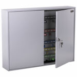 Шкафчик (Ключница) на 300 ключей BRAUBERG, 730х550х140 мм, с замком, +300 брелоков, серый, 290341 — изображение 5