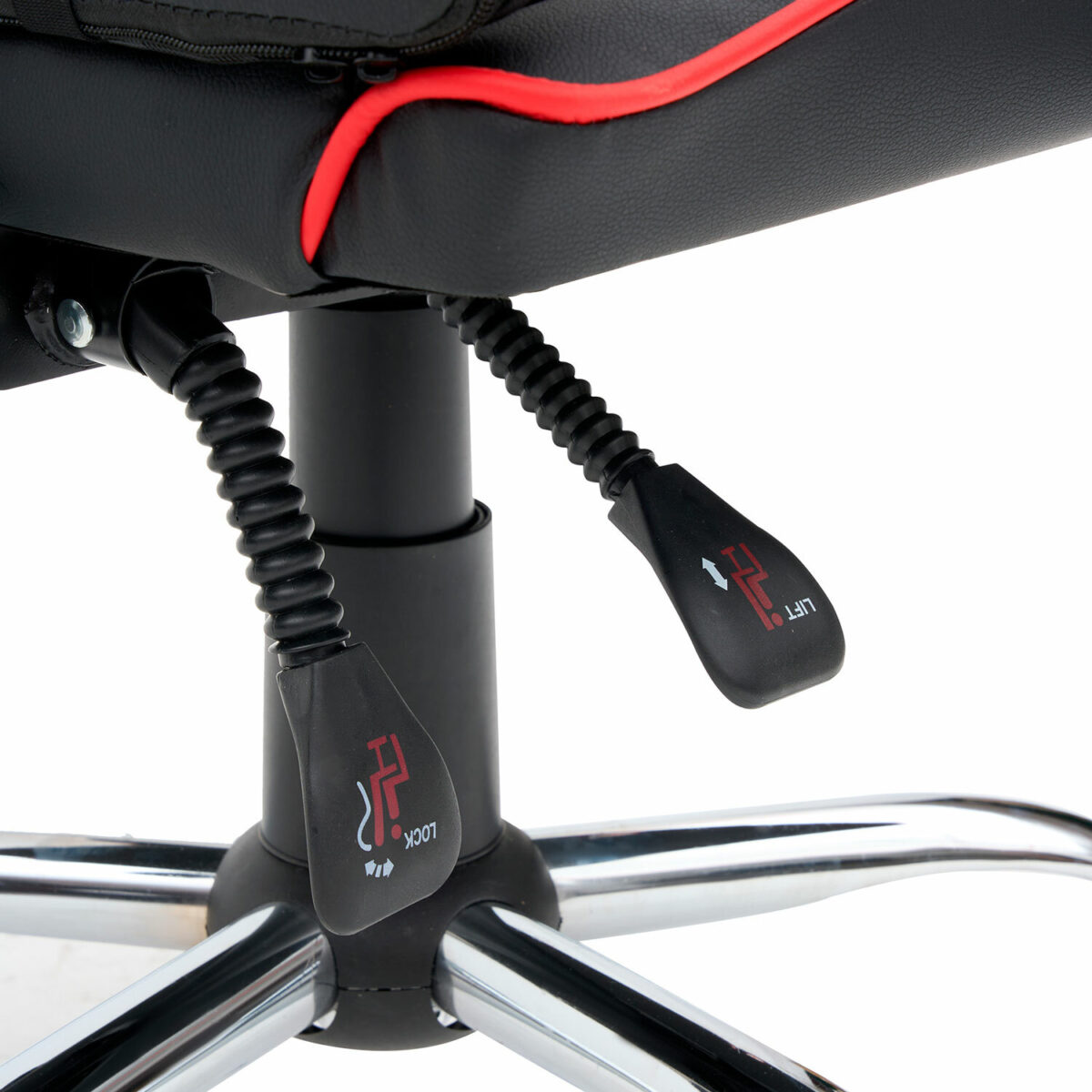 Кресло компьютерное CROMEX (КРОМЕКС) "Joker GM-125", две подушки, экокожа, черное/красное, 532954 — изображение 15