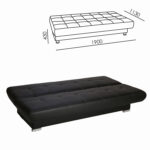 Диван мягкий раскладной "Модесто", 1900х900х820 мм, экокожа, черный — изображение 2