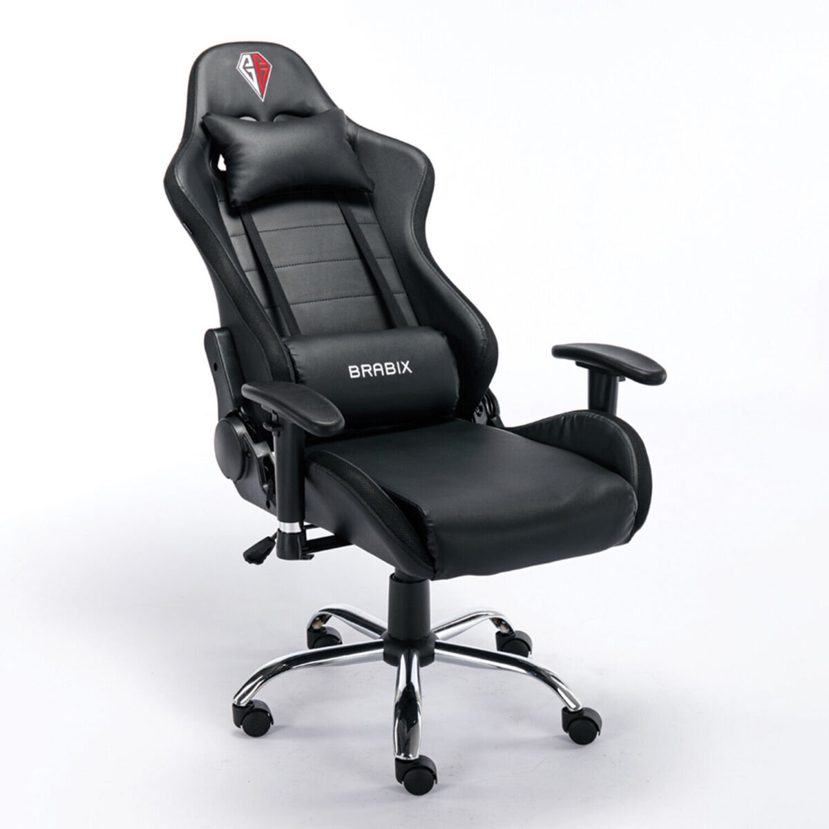 Кресло компьютерное BRABIX "Lumen GM-150 RGB", подсветка, две подушки, экокожа, черное, 532801 — изображение 10