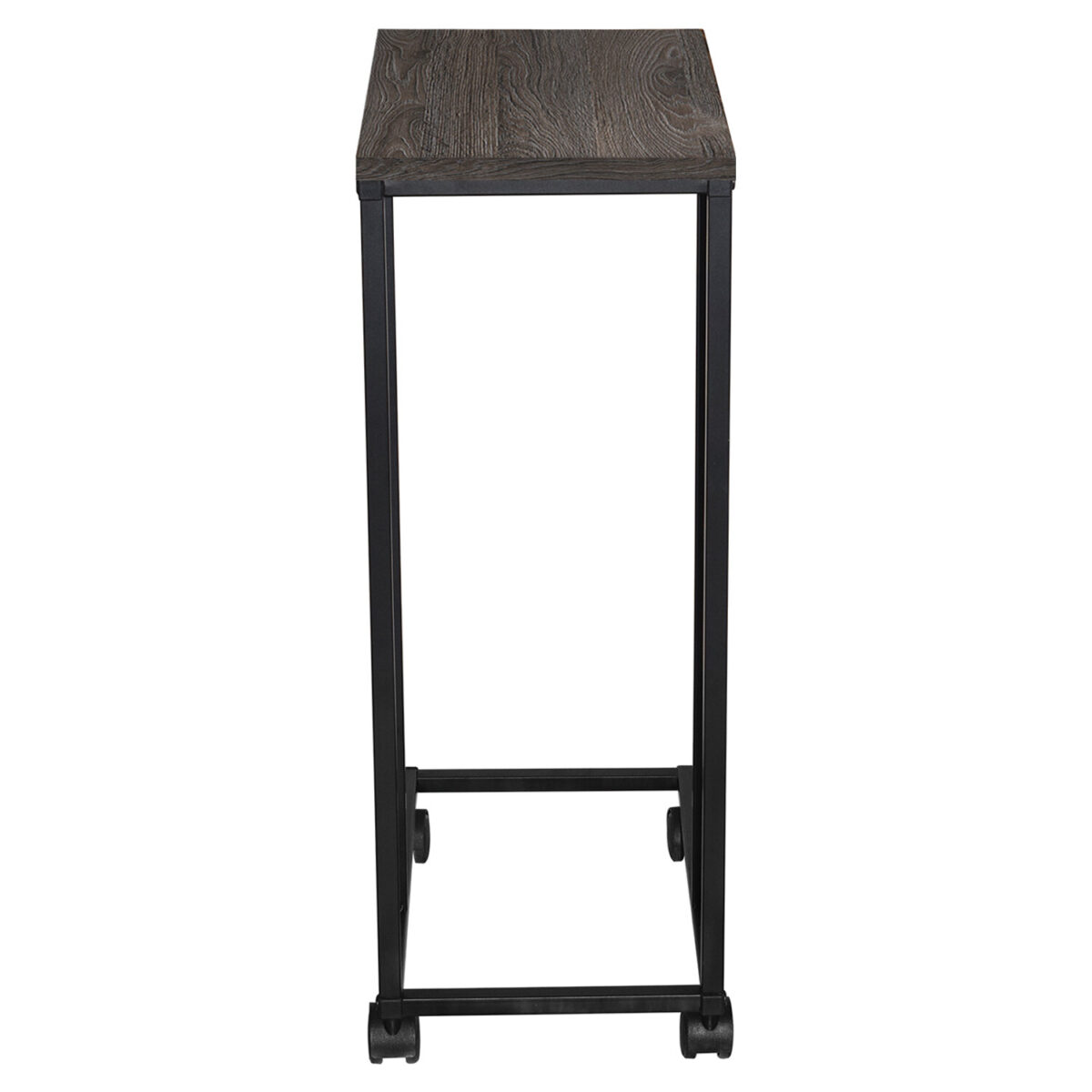 Стол журнальный BRABIX "LOFT CT-001", 450х250х680 мм, на колёсах, металлический каркас, цвет морёный дуб, 641859 — изображение 2