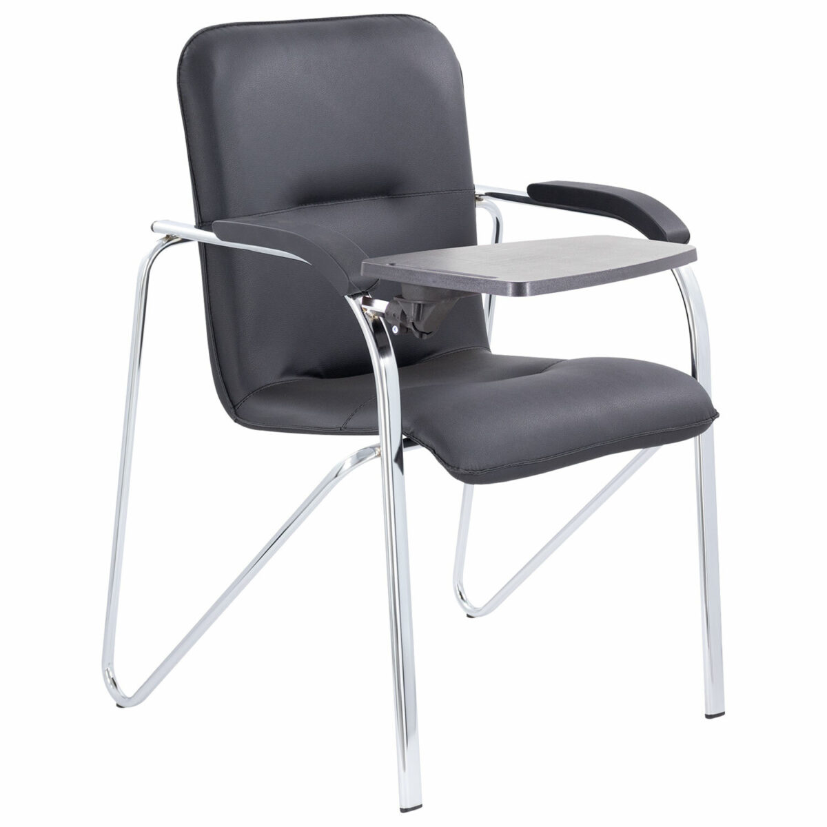 Кресло со столом BRABIX "Samba CF-108 BOX-2", хром каркас, кожзам черный, разобрано, 533218 — изображение 1