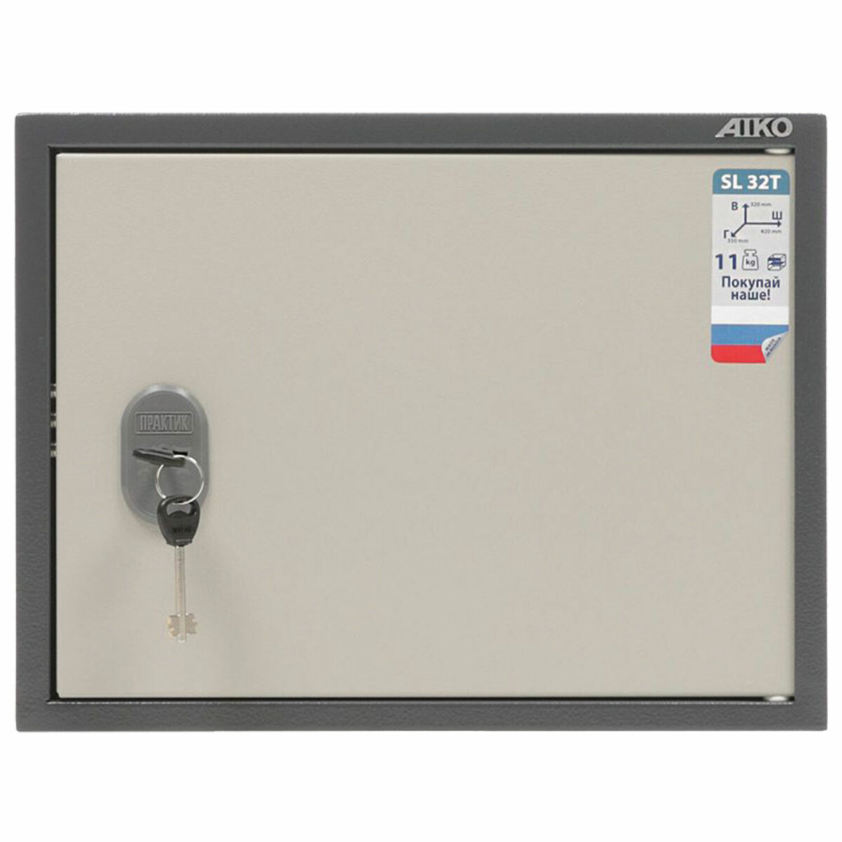 Шкаф металлический для документов AIKO "SL-32Т" ГРАФИТ, 320х420х350 мм, 11 кг, S10799030502 — изображение 3