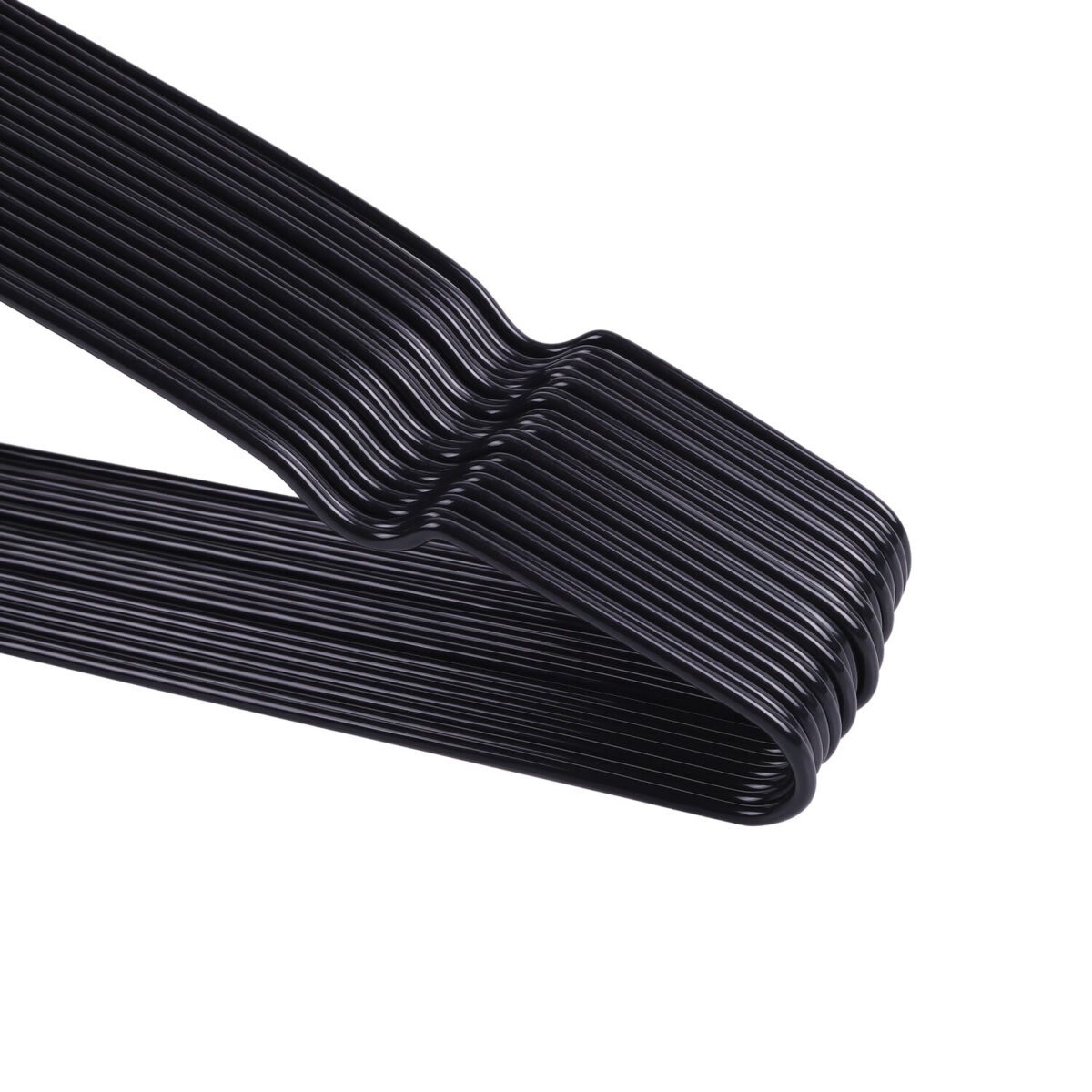 Вешалки-плечики для одежды, размер 48-50, металл, антискользящие, КОМПЛЕКТ 20 шт., черные, BRABIX PREMIUM, 608468 — изображение 6