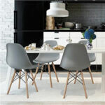 Стулья BRABIX "Eames CF-010", КОМПЛЕКТ 4 шт., пластик серый, опоры дерево/металл, 532632, 2033A — изображение 12