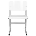 Стул ученический регулируемый СУТ.05, 400х375х580-660 мм, рост 2-4, серый каркас, фанера белая — изображение 2