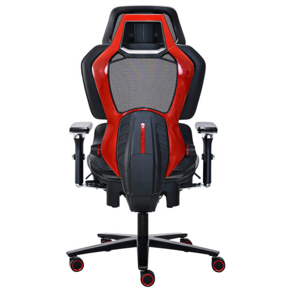 Кресло ATRONE (АТРОН) "Optimus ER-707", адаптивный механизм со слайдером, сетка, черный/красный, 532968