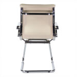 Кресло для приемных и переговорных BRABIX "Kayman CF-102", экокожа, хром, бежевое, 532573 — изображение 4