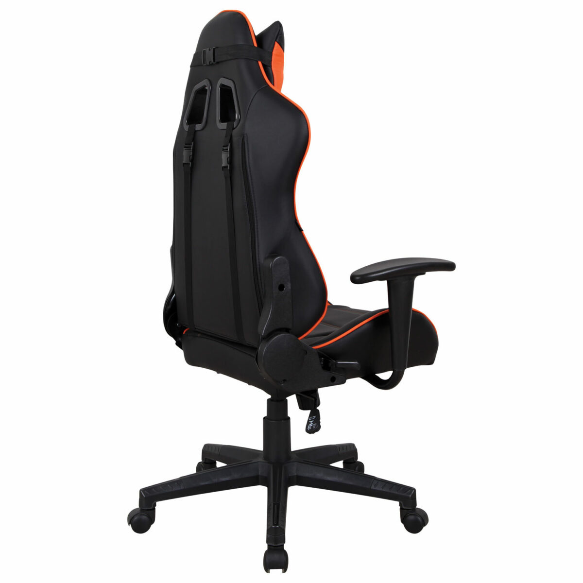 Кресло компьютерное BRABIX "GT Racer GM-100", две подушки, экокожа, черное/оранжевое, 531925 — изображение 4