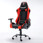 Кресло компьютерное BRABIX "Hunter GM-130", две подушки, экокожа, черное/красное, 532797 — изображение 5