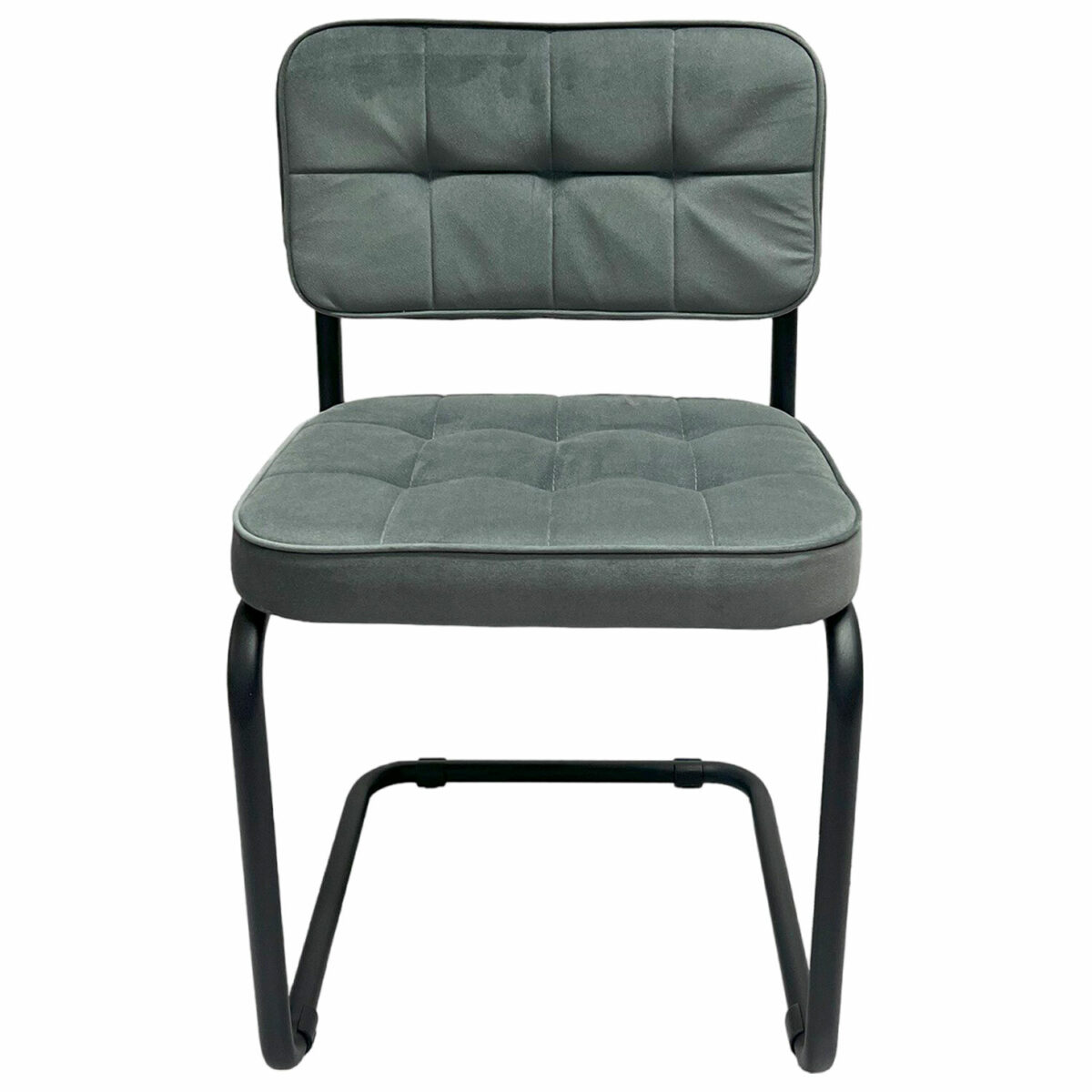 Стулья КОМПЛЕКТ 2 шт., РС14М, черный каркас, велюр, графит, разобранные — изображение 4