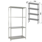 Стеллаж металлический BRABIX "MS KD-180/50-4", 1800х1000х500 мм, 4 полки, сборная стойка, 291116, S240BR145402 — изображение 2