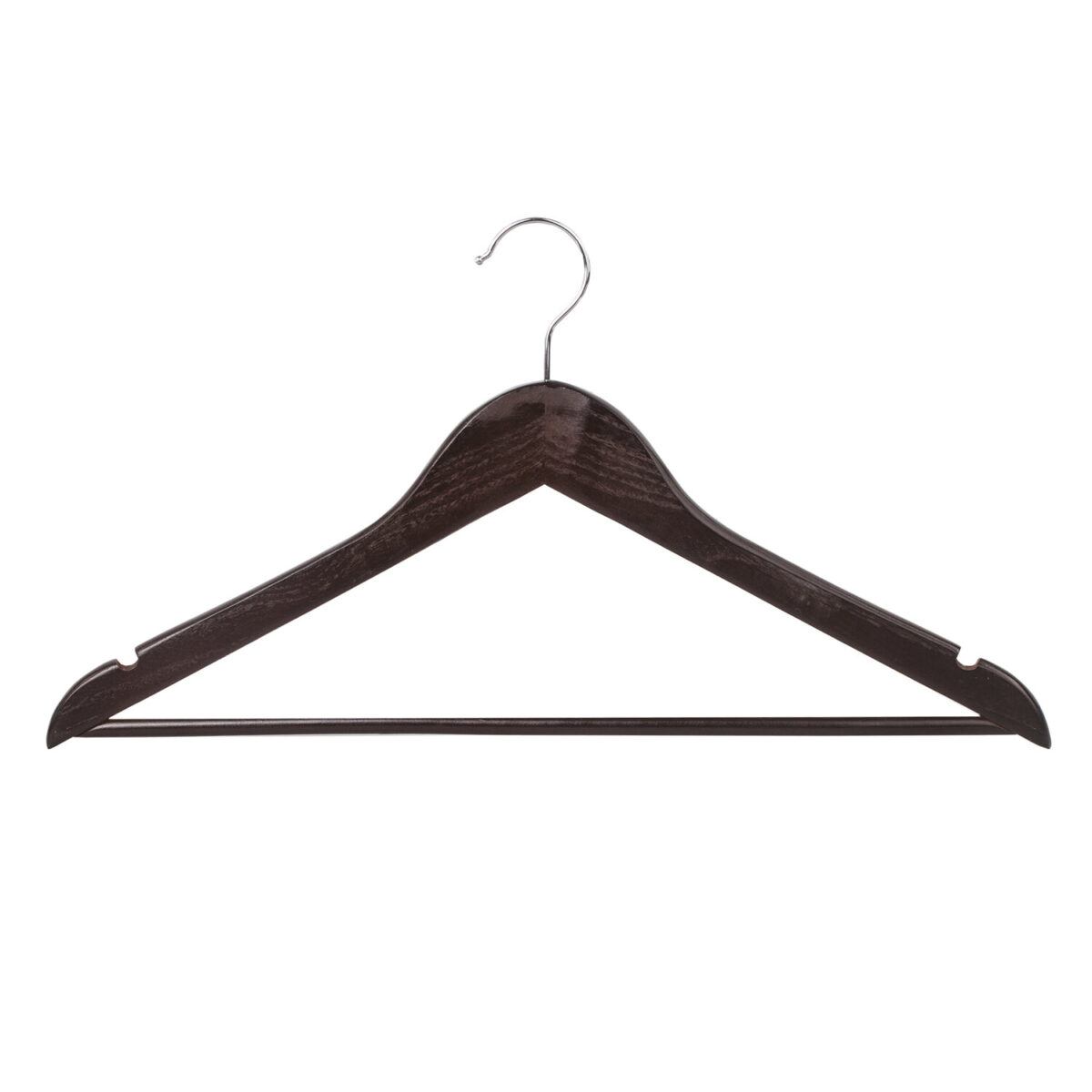 Вешалки-плечики, размер 48-50, КОМПЛЕКТ 5 шт., дерево, перекладина, цвет шоколад, BRABIX "Стандарт", 601162 — изображение 5