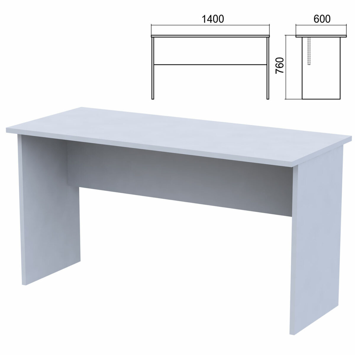 4b812eab394a257dde5ea289ab47d4fd_xl Стол письменный "Арго", 1400х600х760 мм, серый — изображение 1
