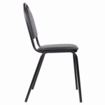 Стул для посетителей РС00Л, черный каркас, кожзам черный — изображение 3