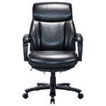 Кресло HAWASAN (ХАВАСАН) "Voyager HD-010", НАГРУЗКА до 180 кг, подножка, экокожа, черное, 532971 — изображение 2