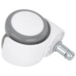 Колеса (ролики) BRABIX для кресла, прорезиненные, КОМПЛЕКТ 5 шт., шток d 11 мм, белые, в коробе, 533085 — изображение 7