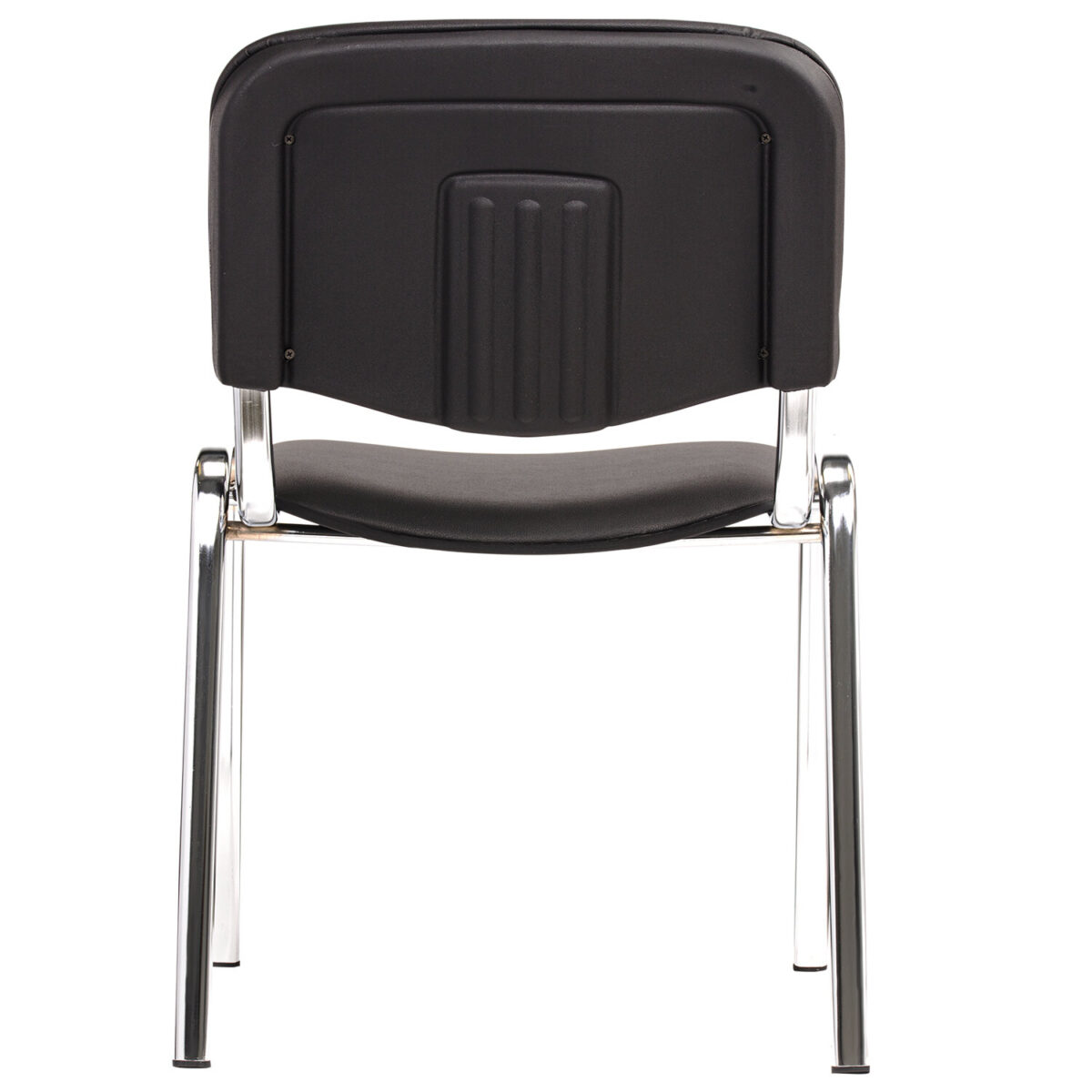 Стул для персонала и посетителей "ИЗО", хромированный каркас, кожзам черный Z-11, К3 — изображение 7