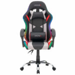 Кресло компьютерное CROMEX (КРОМЕКС) "Quantum GM-155 RGB", подсветка, две подушки, экокожа, черное/красное/серое, 532955 — изображение 5