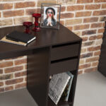 Стол письменный/компьютерный BRABIX "Scandi CD-017", 900х450х750 мм, 2 ящика, венге, 641896, ЦБ013706-3 — изображение 4