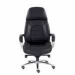 Кресло офисное "EPIK" A-181-G, мультиблок, натуральная кожа, черное — изображение 3