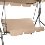 Качели садовые DASWERK (ДАСВЕРК) "COMFORT SC-003", 3 места, Ш170хГ110хВ153 см, мягкое сиденье, кофейный, 680052 — изображение 5