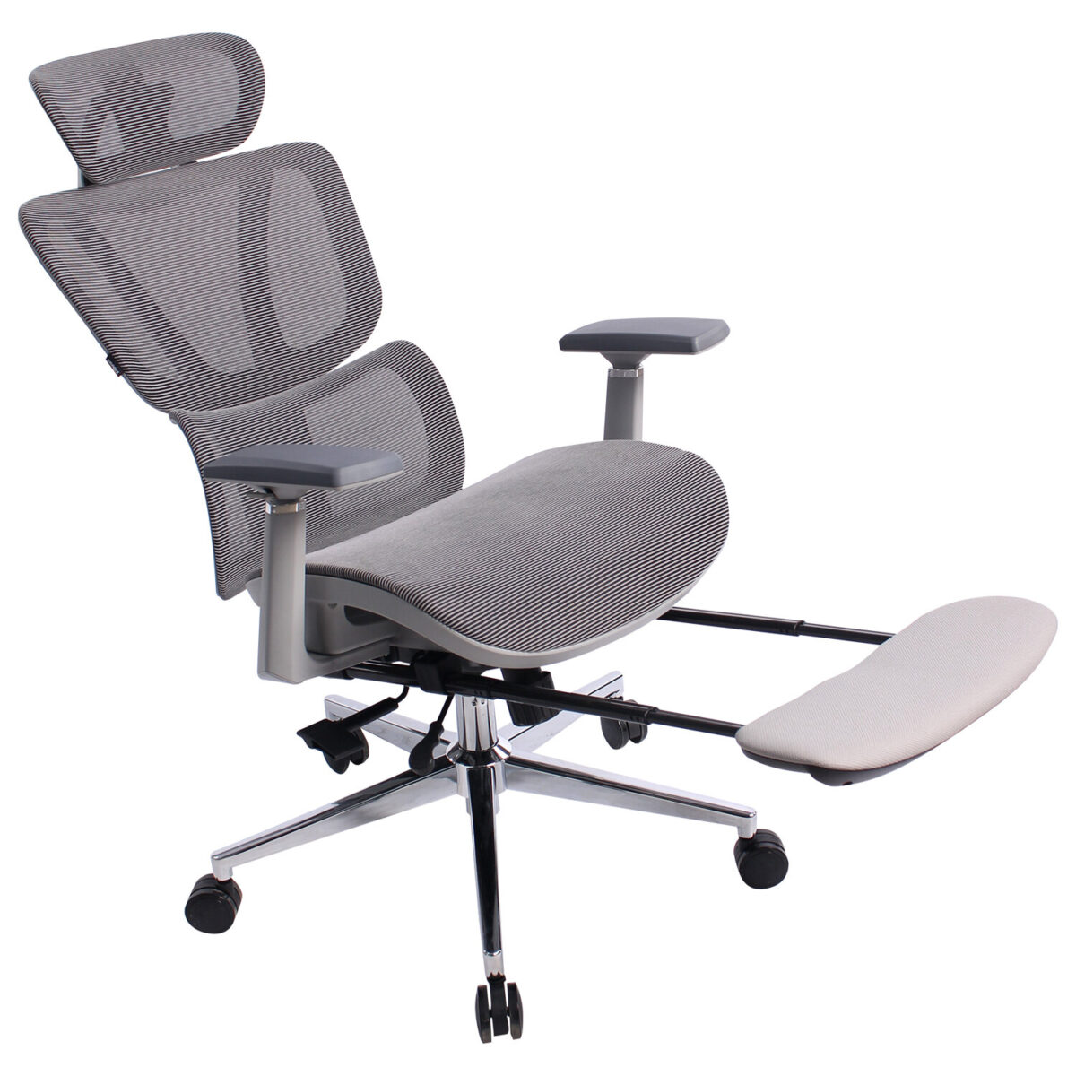 Кресло BRABIX PREMIUM "Evolution ER-700", подножка, слайдер, синхромеханизм, сетка, серое, 532948 — изображение 7