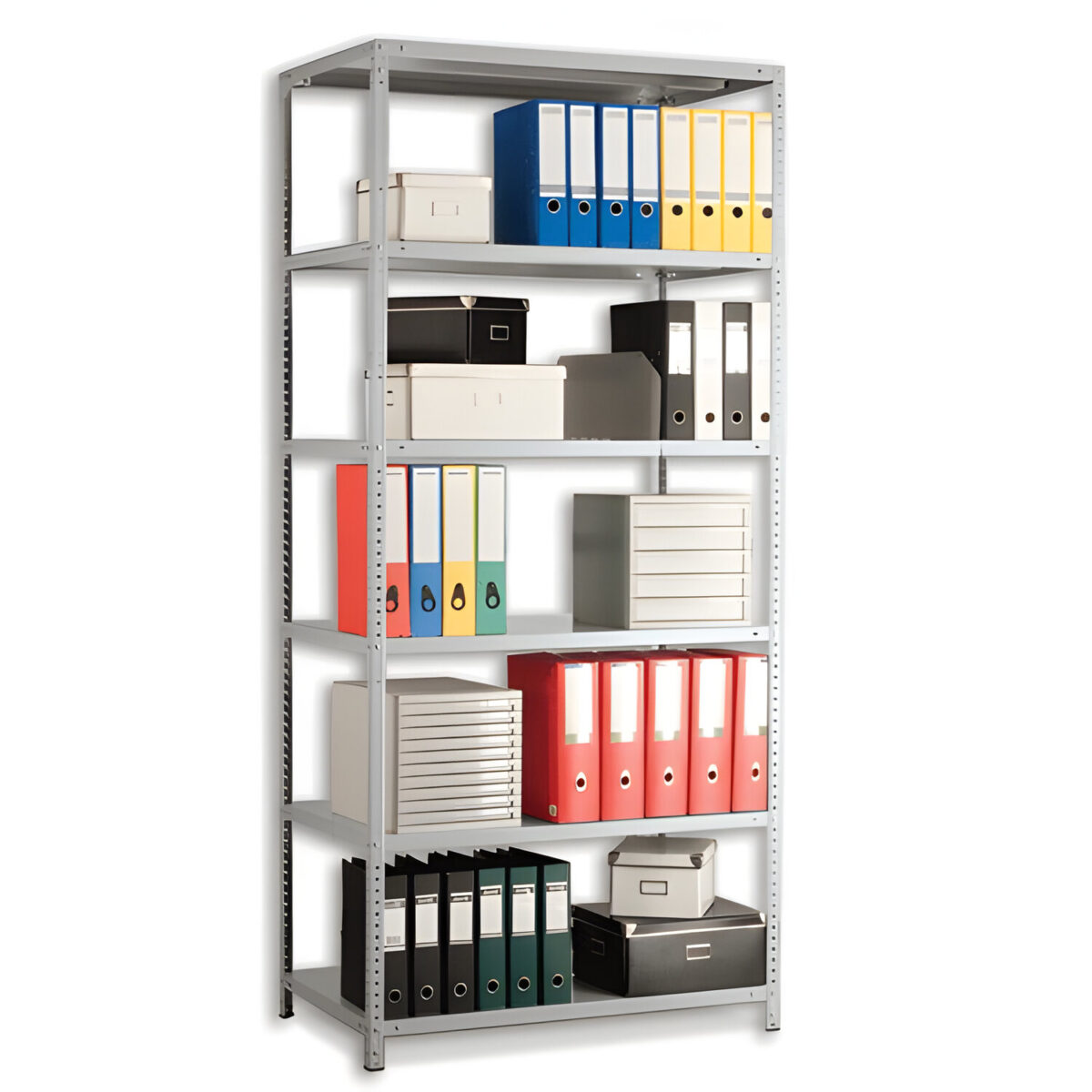 Стеллаж металлический ПРАКТИК "MS", 2000х1000х300 мм, 6 полок, MS200/100х30/6 — изображение 1