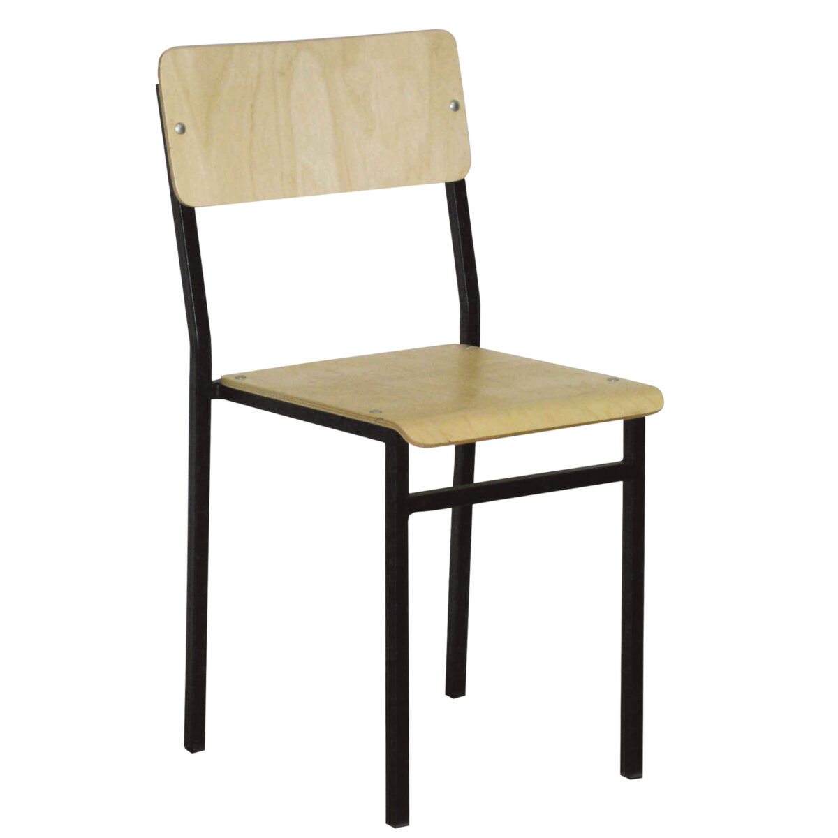 Стул ученический нерегулируемый, 380х420х840 мм, рост 6 (от 170 см), черный каркас, СШ2/1 — изображение 1