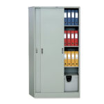 Шкаф металлический офисный купе ПРАКТИК "АМТ-1891", 1830х915х458 мм, 48 кг, 3 полки, разборный, AMТ-1891