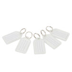 Бирки для ключей КОМПЛЕКТ 20 ШТ., длина 55 мм, инфо-окно 39х22 мм, ПРОЗРАЧНЫЕ, BRAUBERG, 237496 — изображение 7